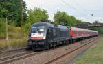 182 514 verlsst mit einer RB nach Eisenach am 08.09.13 Schkopau.