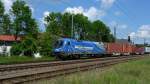 31.05.2014 182911 der MWB mit Containerzug im Bf.Mosel