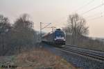 182 514 mit einer Regionalbahn bei der Einfahrt Weimar am 20.3.15 aus Richtung Erfurt .