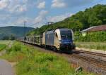 182 564 mit einem BLG-Autozug am 06.07.2013 bei Gambach.