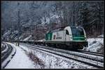 183 717 mit Güterzug zwischen Bruck an der Mur und Pernegg am 7.02.2018.