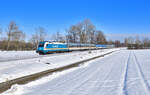 183 003 mit einem ALX am 07.12.2023 bei Freising.