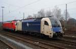 Taurus 183 704 der Wiener Lokalbahnen Cargo GmbH kalt abgestellt in Herzogenrath, am 23.3.2013 