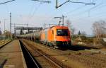 Am 20.02.2015 kam die 1216 903 von der RTS aus Richtung Braunschweig nach Niederndodeleben und fuhr weiter in Richtung Magdeburg .