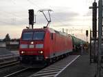 DB Cargo 185 057-7 mit Kesselwagen in Gelnhausen Bhf am 14.03.17