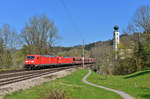 185 309 + 185 2xx mit einem Erzzug am 01.04.2017 in Wernstein am Inn.