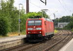 185 001-5 DB kommt als Lokzug aus Aachen-West(D) nach  Neuss(D) und kommt aus Richtung