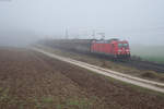 185 293-8 mit einem gemischten Güterzug bei Parsberg Richtung Regensburg, 04.11.2016