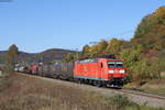 185 089-0 mit dem EZ 45175 (Kornwestheim Rbf-Wolfurt) bei Tuttlingen 15.10.18