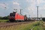 Am Nachmittag des 02.06.2017 bespannte die 185 125-2 einen gemischten Güterzug (Chiasso Smistamento - Mannheim Rbf) auf dem komplettem Laufweg, als sie bei Müllheim (Baden) durchs Rheintal gen Freiburg (Breisgau) fuhr.
