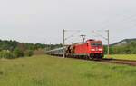 185 250 mit einer Überführung zu sehen am 24.05.19 in Großeutersdorf.