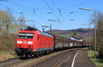 185 129-4 mit dem GK 49057 (Bremerhaven Speckenbüttel-Buchs) in Schallstadt 31.3.20