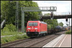 DB 185259-9 erreicht hier am 12.05.2020 um 11.05 Uhr in Richtung Münster fahrend den Bahnhof Hasbergen.