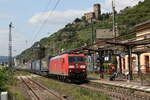 185 065 mit dem  WALTER-KLV  am 22. Juli 2021 bei Kaub am Rhein.