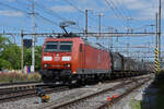 DB Lok 185 088-2 durchfährt den Bahnhof Pratteln.