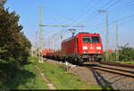 In Angersdorf Ost steuert 185 248-2 mit einem Gemischtwarenladen Richtung Zugbildungsanlage (ZBA) Halle (Saale). Der Tf grüßt den Kollegen eines entgegenkommenden Abellio-Hamsters.

🧰 DB Cargo
🕓 27.9.2023 | 10:10 Uhr