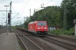 185 214 mit Containertragwagen am 25.7.2008 durch Harburg -> Waltershof