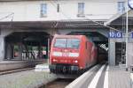 185 001-5  Bombardier Traxx  mit PKP Cargo Kohleganzzug in Darmstadt Hbf in Richtung Heidelberg am 19.07.2008