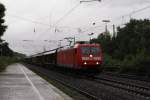 185 045-2 mit dem Schiebewandzug in Hilden am 01.10.2008