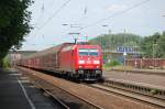 185 346 mit einem leeren Auto-CSQ der Relation Bremerhaven Kaiserhafen - Sindelfingen, am 1.7.2009 durch Elze(Han) -> Sden