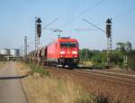 185 378-8 mit einem Gterzug bei Wiesental am 24.