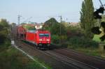 185 387-8 | CSQ 60081 Bremerhaven Kaiserhaven - Sindelfingen | 26.9.2009 bei Banteln