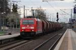 185 286 mit GZ in Richtung Heidelberg.Am 29.03.10 bei der durchfahrt in Heppenheim.