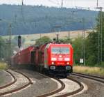 185 374-6 mit einen Gz kurz vor Fulda am 11.07.2009