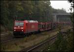 185 192 (9180 6185 192-2 D-DB) bringt den leeren AUDI-Zug aus Norddeutschland nach Ingolstadt-Nord.