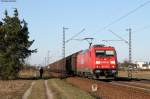 185 208-6 mit einem Red Bull Zug bei Wiesental 2.3.11