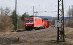 185 154-2 mit Gz bei Fulda am 26.03.2010