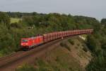 185 311-8 + 185 271-4 mit einem Kohlezug in Laaber am 11.08.2011