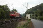 185 052-9 fuhr am 30.08.11 durch Leubsdorf.