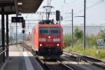 KREUZLINGEN (Kanton Thurgau), 22.09.2011, DB-Elok 185 118-7 durchfährt den Bahnhof Kreuzlingen