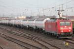 185 178 mit Kessel Richtung Hamm durch den Gbf Paderborn am 24/11/11