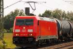 185 398-5 DB Schenker Rail bei Staffelstein am 04.08.2011.