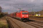 185 254-0 mit einem Kohlezug in Dsseldorf-Rath am 30.03.2012