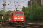 185 373-8 DB rangiert in Aachen-West bei der Abendsonne am 7.5.2012.