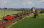 185 084-1 mit einem Stahlzug am 03.09.2011 in Seebergen