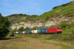 185 369 mit einem KLV am 24.09.2011 unterwegs bei Himmelstadt.