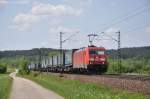 185 397 mit KLV Zug am 19.05.2012 bei Plling