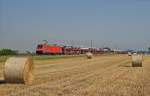 185 402-5 mit EZ 51575 Seelze-Ost - Mannheim Rbf bei Wolfskehlen. 27.07.12