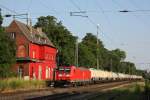 185 143 am 26.6.12 mit einen Kesselzug in Ratingen-Lintorf.