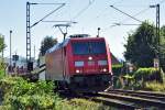 185 359-7 mit Flachwagen durch Bn-Beuel - 01.10.2012