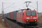 185 056-9 DB Schenker Rail bei Staffelstein am 25.03.2013.