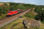 185 393 mit Gterzug bei Laaber (17.08.2012)