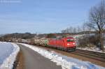 185 353 (91 80 6185 353-0 D-DB) mit KLV-Zug am 02.03.2013 bei Plling