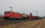 Am 9.April 2013 war 185 192 bei Burgstemmen mit EK 53792 auf dem Weg von Gttingen Gbf nach Hannover-Linden Gbf.