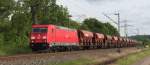 Beim Anschlu Kraftwerk Ensdorf kam uns am 29.06.2013 - 185 223 mit einem Sandzug nach Trier-Ehrang vor die Linse.