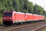 185 350-6 mit 145 050-1,185 182-3,152 035-2 und 152 144-2 in Recklinghausen 21.8.2013